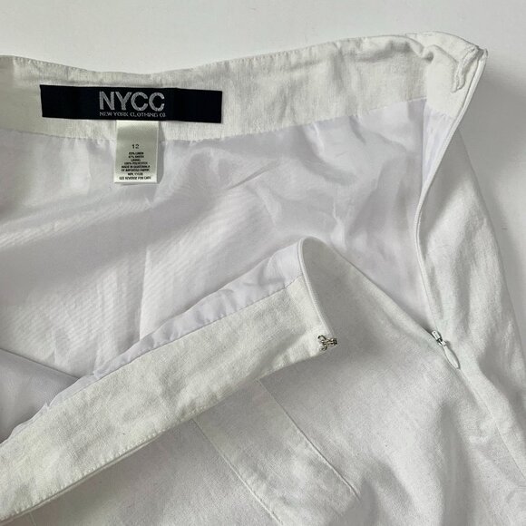 NYCC Linen Long Skirt White Coastal Cowgirl Grandma Fairy Balletcore Cottagecore - Picture 4 of 10